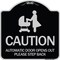 Signmission Caution Automatic Door Opens Out Please Step Back Heavy-Gauge Alum Sign, 18" x 18", BS-1818-24287 A-DES-BS-1818-24287 - alternate 1